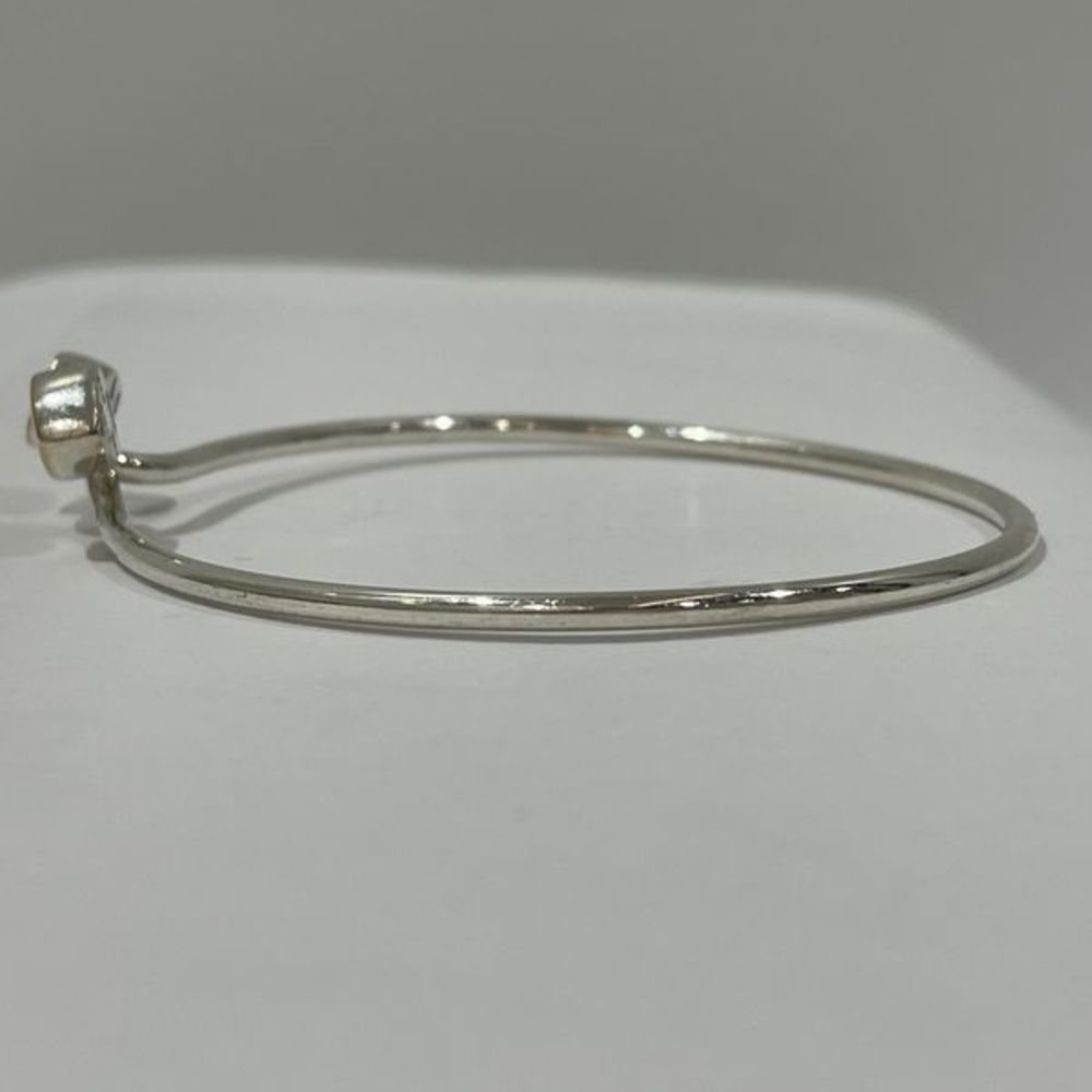 Tiffany Solid Double Heart Bangle Silver Gold - image 2